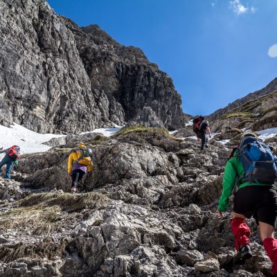 Die letzten Meter vor der Scharte