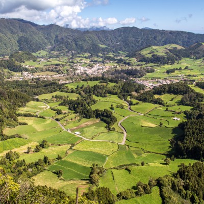 Landschaft am Lagoa das Furnas