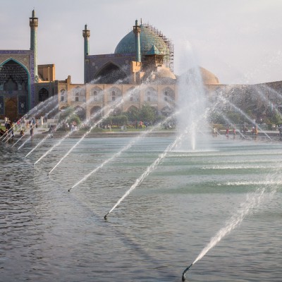 Springbrunnen auf dem Imam-Platz