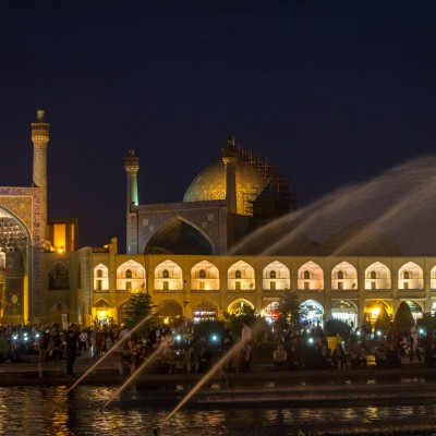Imam-Moschee bei Nacht