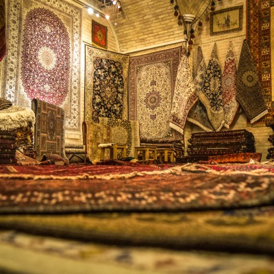 Teppich-Laden im Basar des Imam-Platzes