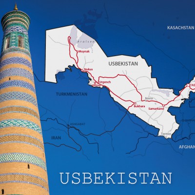Usbekistan Reiseroute