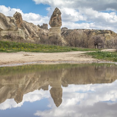 Gesteinsformationen in der Nähe von Göreme