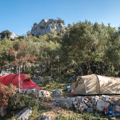 Camping in Su Porteddu in der Golgo Hochebene