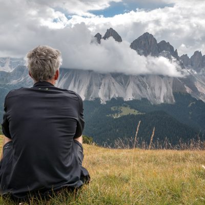 Die Geislerspitzen vom Günther-Messner-Steig aus