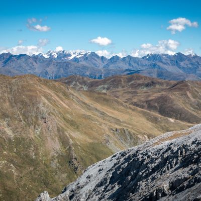 mit Blick auf die Ötztaler Alpen