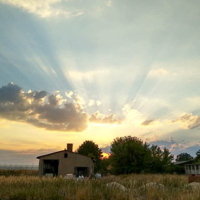 Häufiger Blick am Abend an der Garage