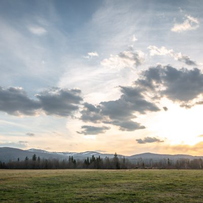 Abenddämmerung mit Blick auf die Polonina Bukowska