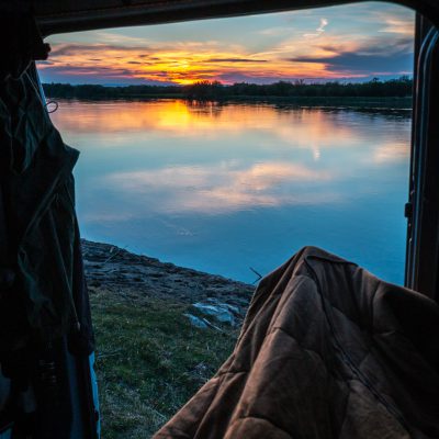 Sonnenuntergang im Selenga Delta