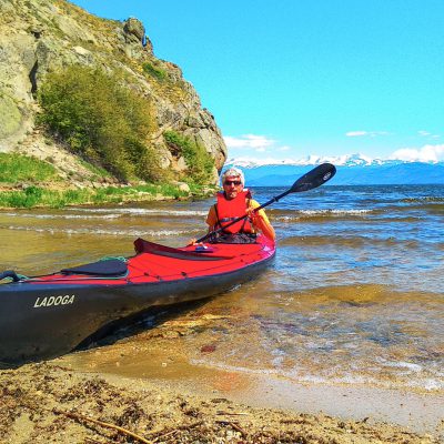 Paddeltour in der Tschivyrkuj-Bucht (Handy-Bild)