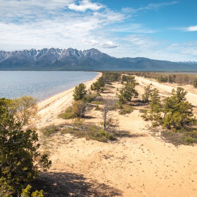 Sandstrand entlang der Barguzin-Bucht