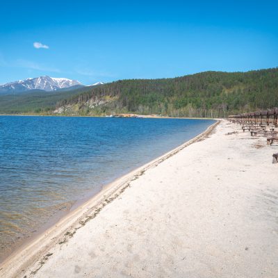 Strand in Monachowo/Tschivyrkuj-Bucht