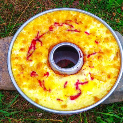 ...ein selbstgebackener Quark-Kuchen