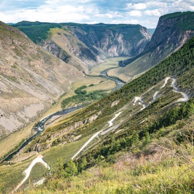...auf die Kehren des Katu-Yaryk-Pass