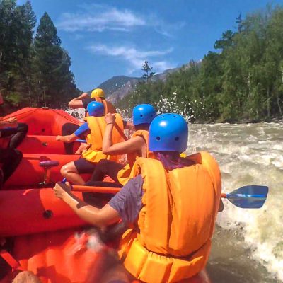 Unser Rafting-Team auf dem Katun