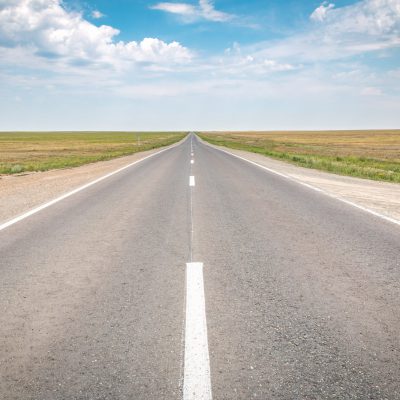 Fahrt in die kasachische Steppe