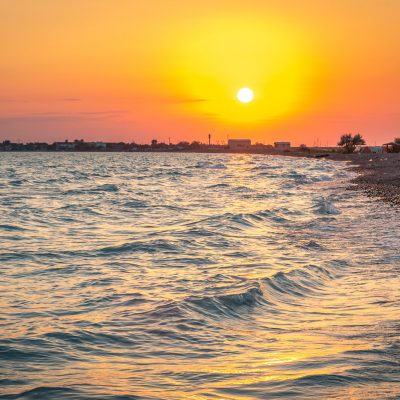 Sonnenuntergang am Balkhash-See
