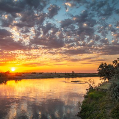 Abendstimmung am Fluss Schu