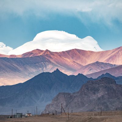 Blick auf den Peak Muztagata in China, 7509m