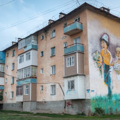 Wandmalerei in Karakol