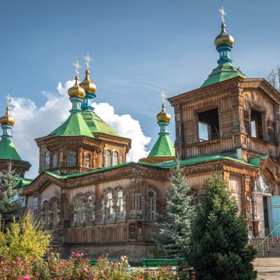Russisch-orthodoxe Holzkirche in Karakol