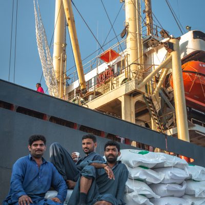 Hafenarbeiter aus Bangladesh