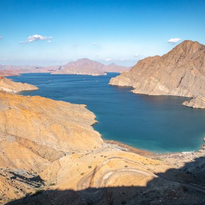 Blick auf den Fjord Khwar Naid