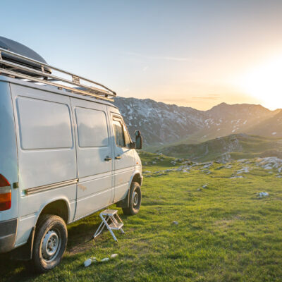 Sonnenuntergang unterhalb des Sedlo-Pass