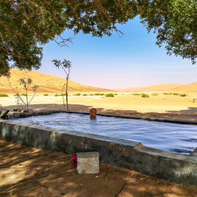 Heiße Quelle in der Wüste